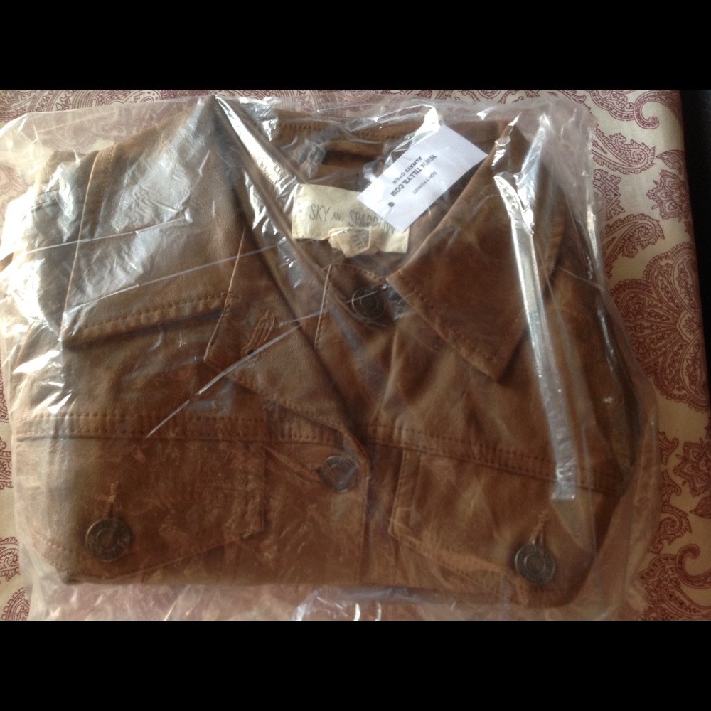 NWT Sky & Sparrow Classic Faux Leather Jacket - Picture 5 of 5